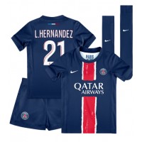 Dres Paris Saint-Germain Lucas Hernandez #21 Domaci za djecu 2024-25 Kratak Rukav (+ kratke hlače)